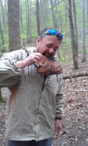 THIS is how we eat steak in the woods on steak night - like cavemen!